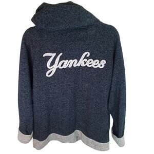 Stitches New York Yankees Full Zip Hoodie Jacket Mens Medium Navy